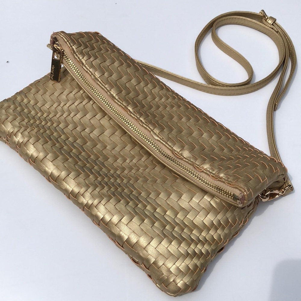 leather clutch w/ shoulder strap - Picture 4 of 7